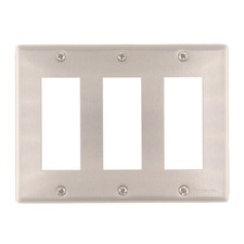 UNIVERSAL-DOUGLAS WN 7509-8 ALUMINUM PLATE, 3-GANG, 9-DEVICE, FULL-COLOR