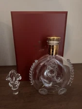 Empty Remy Martin Louis Xlll Bottle With Mirror case, 2 Tops, and Book