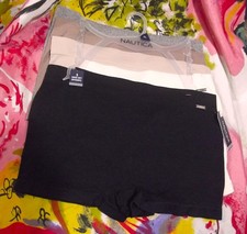 5 NEW NAUTICA NT3670 5PKF SUPER SOFT MF SEAMLESS RIBBED BOYSHORT PANTIES XL