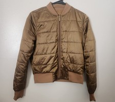 LULULEMON Women's Non Stop Bomber Jacket Dark Olive Reversible Sz 4 See Descrip