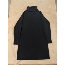 Quince Mongolian Cashmere Turtleneck Sweater Dress Women's Small Black EUC