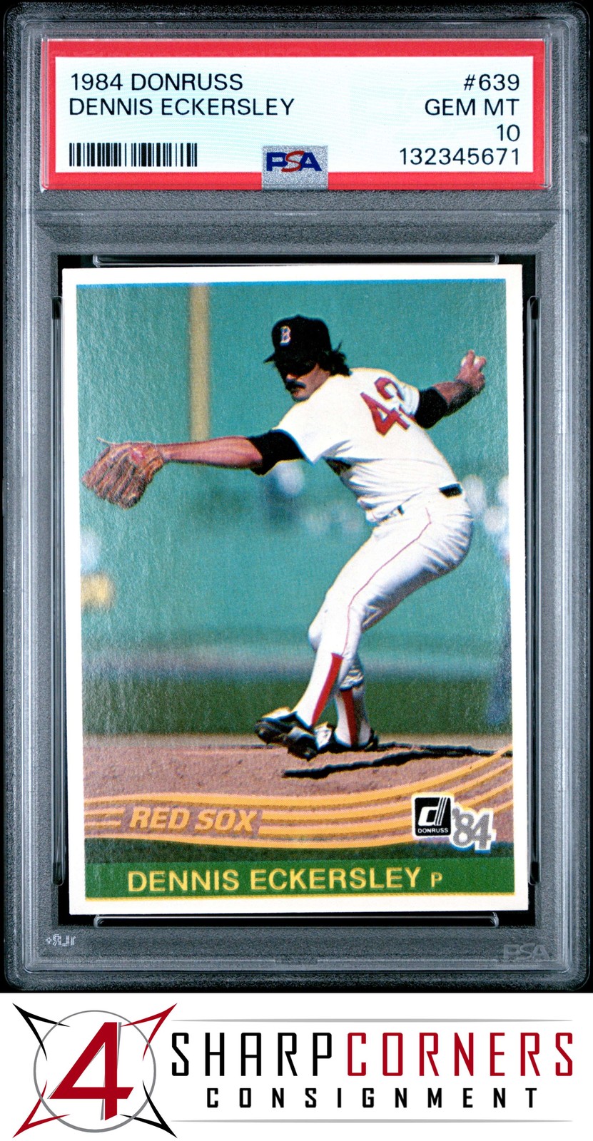 1984 DONRUSS #639 DENNIS ECKERSLEY RED SOX HOF PSA 10