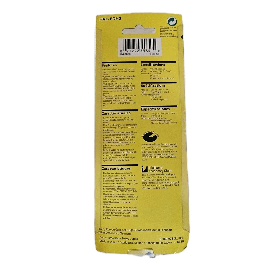 Flash para videocámara Sony HVL FDH3 para Sony nuevo Foto 2 de 3