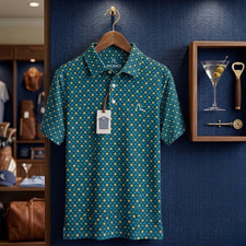 NEW Rhoback The Four Leaf Men's Short Sleeve Performance Polo
