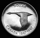 1967 $1 silver proof like coin in a paper flip - great looking coin