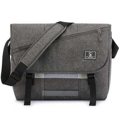 OIWAS Messenger Bag for Men, 15.6 Inch Laptop Crossbody Bags Inch, Grey