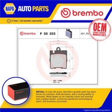 Brake Pads Set fits MERCEDES CLK200 A209, C209 1.8 Rear 02 to 10 Brembo Quality