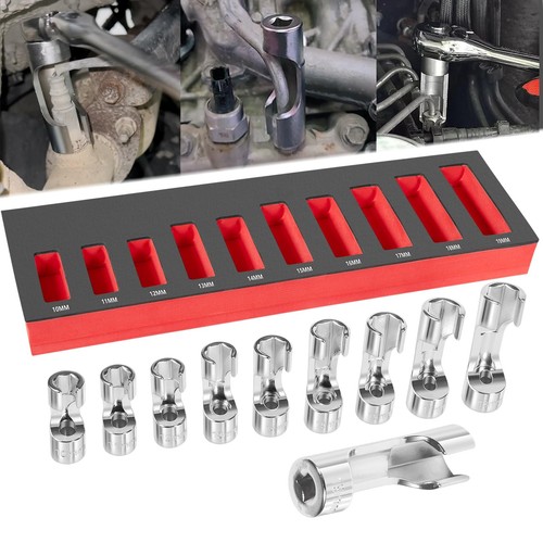 12030 Flare Nut Steckschlüsselsatz, 10-19 mm Flare Nut Wrench Set, 3/8" Antrieb, vermeiden...