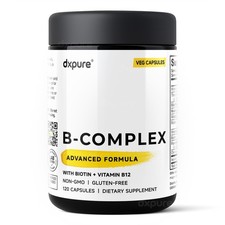 Vitamin B Complex with Biotin B1 B2 B6 B12 - 120 Capsules - Gluten Free Non-GMO