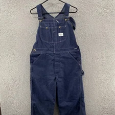 Vintage Sears Overalls Mens 36x32 Denim Perma Prest Tradewear Union Made 70s