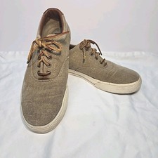 Polo Ralph Lauren 01087 Men's Sz 10D Faxon Low Canvas Fashion Sneakers