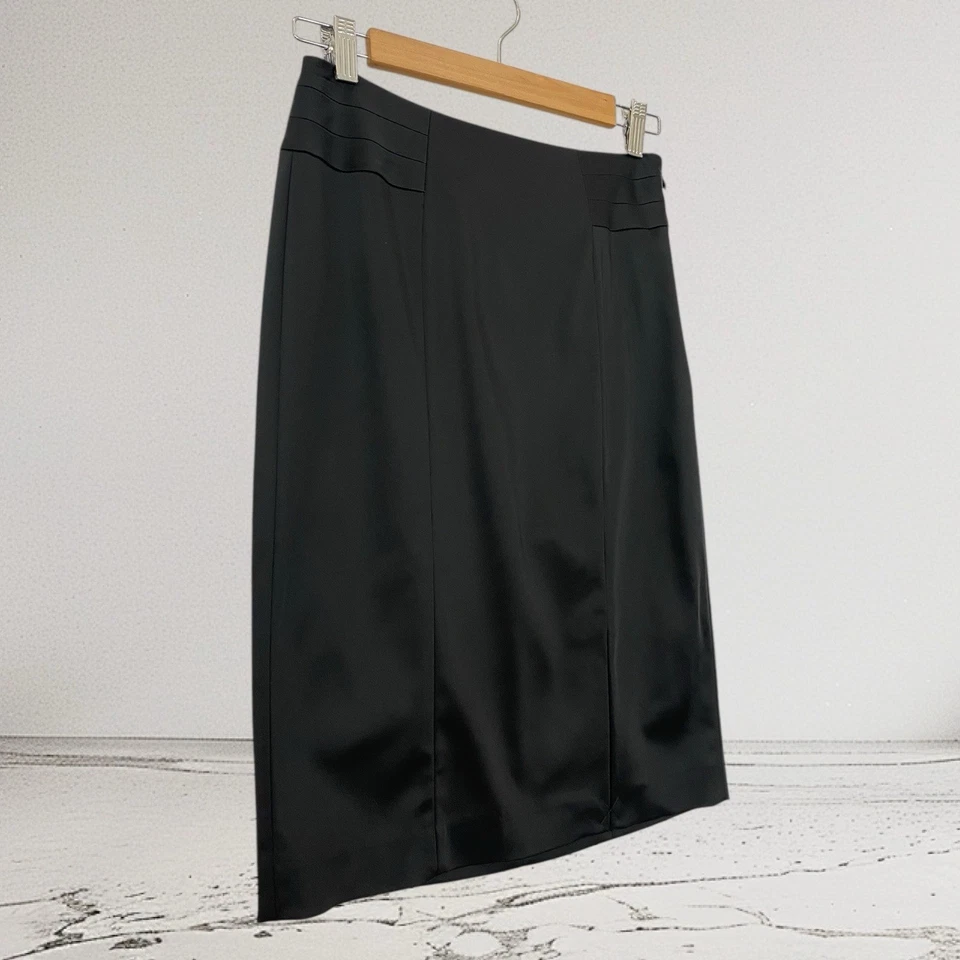 White House Black Market Black Pencil Skirt Size 2 Holiday Party Event NWT $98 - Image 4 of 4