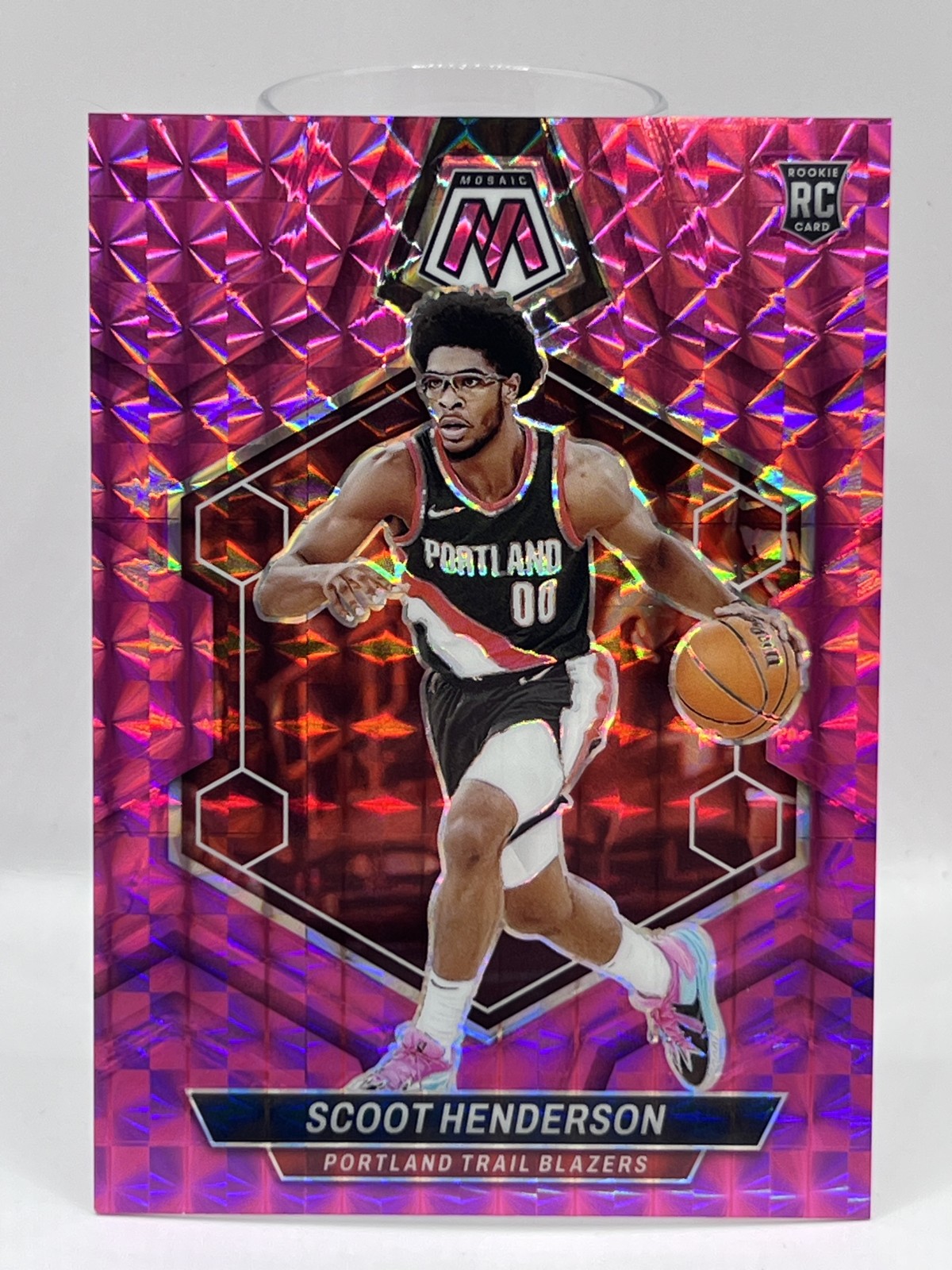 2023-24 Panini Mosaic - Rookies Scoot Henderson #216 Pink Mosaic Prizm /149 (RC)