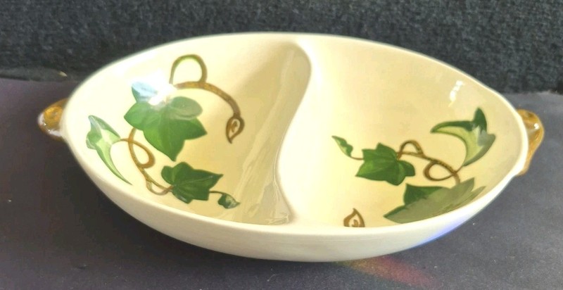 Metlox CALIFORNIA IVY Divided Serving Bowl 11" NM!