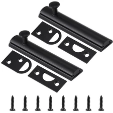 Lothee 2 Pcs Solid Brass Surface Bolt Door Bolt Latch Hardware Security Lock ...
