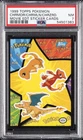 TOPPS POKEMON THE MOVIE EDT STICKER CARDS CHARIZARD/CHARMANDER/CHARMELEON PSA 7