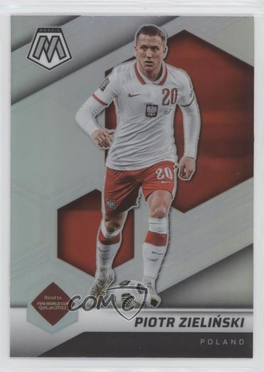 2021 Panini Mosaic FIFA Road to World Cup Silver Prizm Piotr Zielinski #47 0h28