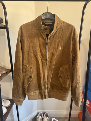 Polo Ralph Lauren Barracuda Bomberjacke Mantel klassisch Cord Cord Herren S neu mit Etikett