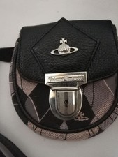 Vivienne Westwood Body Shoulder Bag 2Way Black Pink Made in Italy Vintage Rere