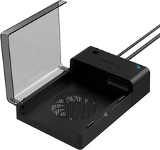 USB 3.0 to SATA External Hard Drive Lay Flat Docking Station with Built in Cooli