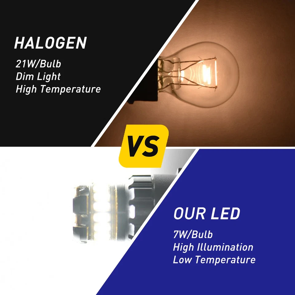 2/4/6X 1157 LED Señal de giro Freno Inverso Estacionamiento Bombilla 6500K Blanco CANBUS Foto 2 de 4