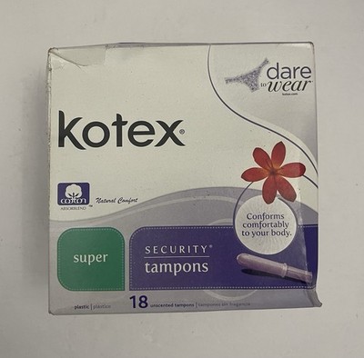 U by Kotex SUPER Security Tampons - Box of 18   New