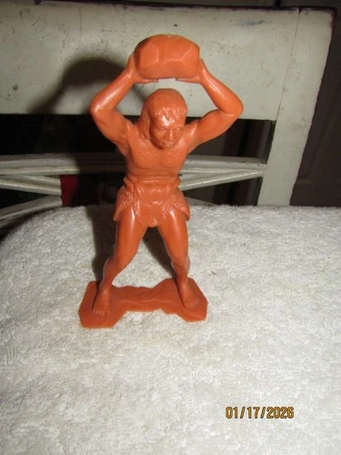 Vintage 6” Louis Marx & Co Caveman Prehistoric Overhead Rock Figure 1963