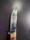 Vintage Taiwan Stainless Hunting Knife Colorful Laminated Wood Handle w/ Sheath — photo 5