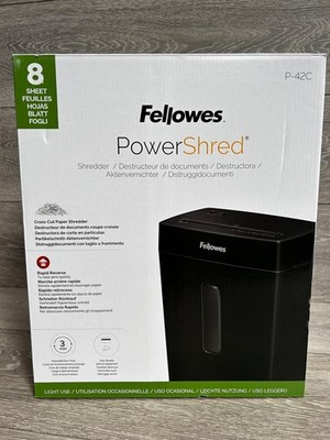 Aktenvernichter Fellowes P-42C 8 Blatt Kreuzschnitt Aktenvernichter, 15L Eimer P4 Sicherheit