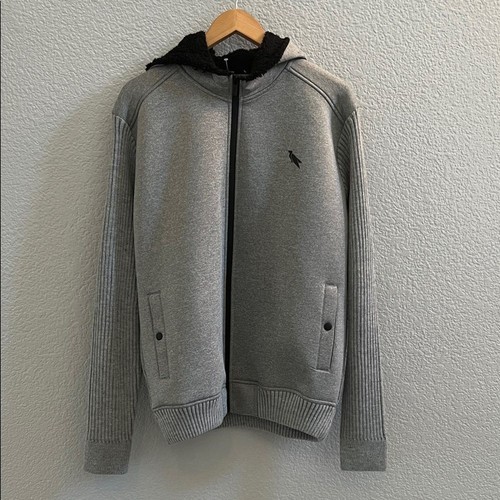 Stone Falcon Men Zip Up Ribbed Long Sleeve Jacket Size Large - Picture 1 of 7