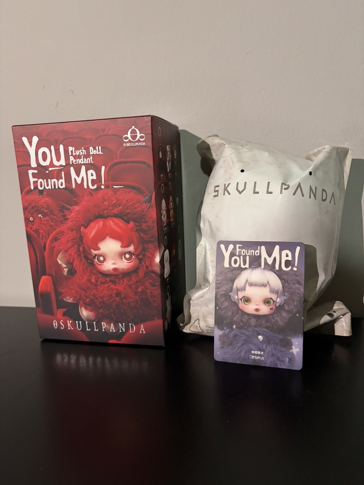 POP MART x Skullpanda You Found Me Series Plush Doll Pendant Figure - Cerberus