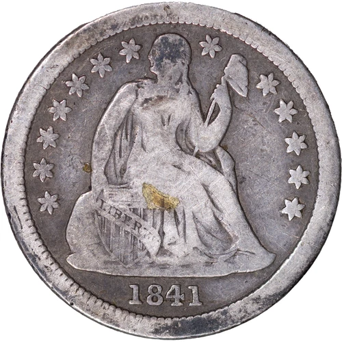 1841 10c Seated Liberty Dime ~ VG Details