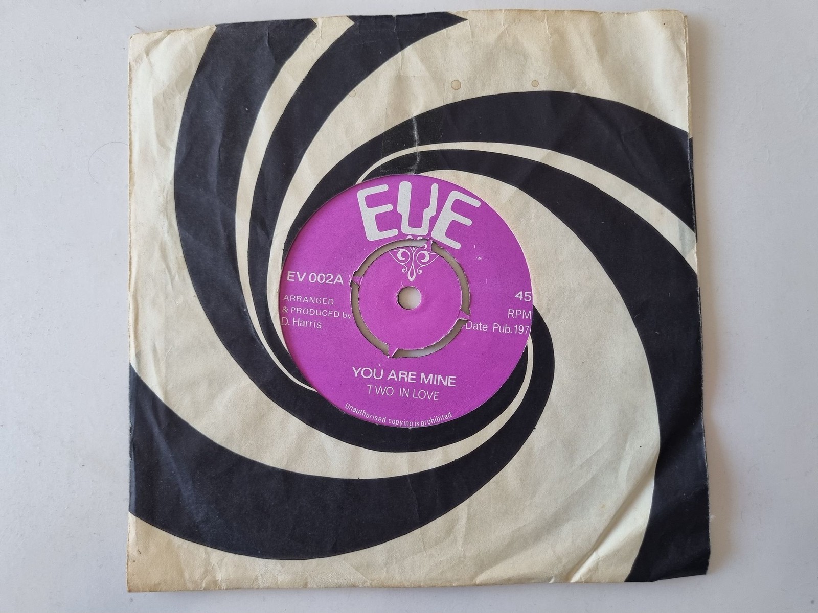 Two In Love - You are mine 7'' Vinyl UK