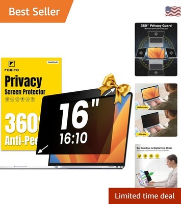 Eye-Care 16 Inch Screen Privacy Shield - Scratch Resistant & Touch Sensitive