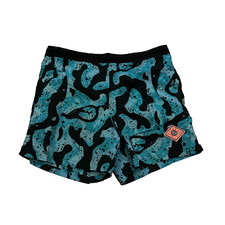 VTG OCEAN PACIFIC OP ALL OVER PRINT SWIM TRUNKS BOARD SHORTS BLUE BLACK L 25 