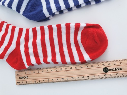 Women Girl Tween Warm Below Knees Sailor Stripe Stockings Tights Long Socks - Picture 6 of 14