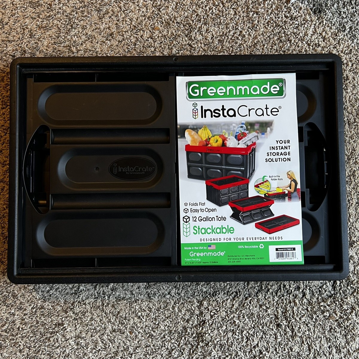Greenmade Instacrate 12 Gallon Tote Instant Storage Solution