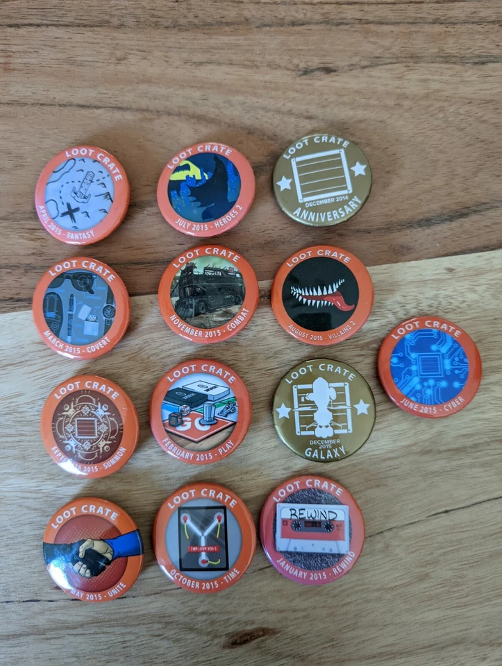 LootCrate Lootpins Sammlung (21 Stück, 2014-2017, Selten) - Bild 3 von 3