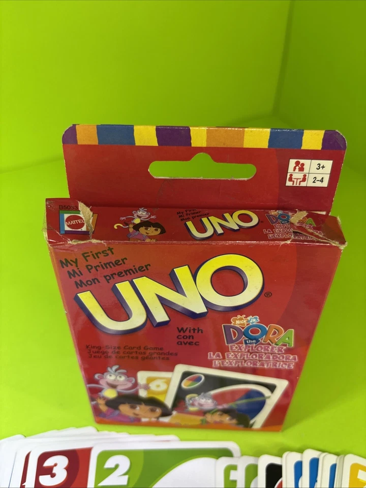 My First UNO Dora The Explorer 2002 King Size Card Game Easy To Play - Image 3 of 4