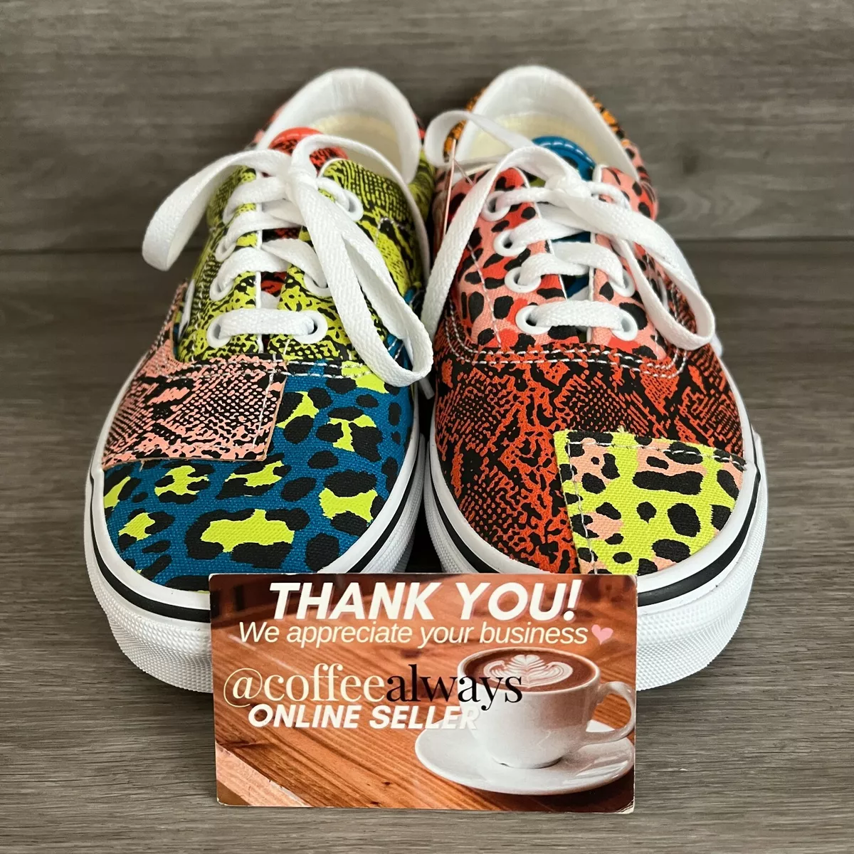 Green vans shop with leopard print