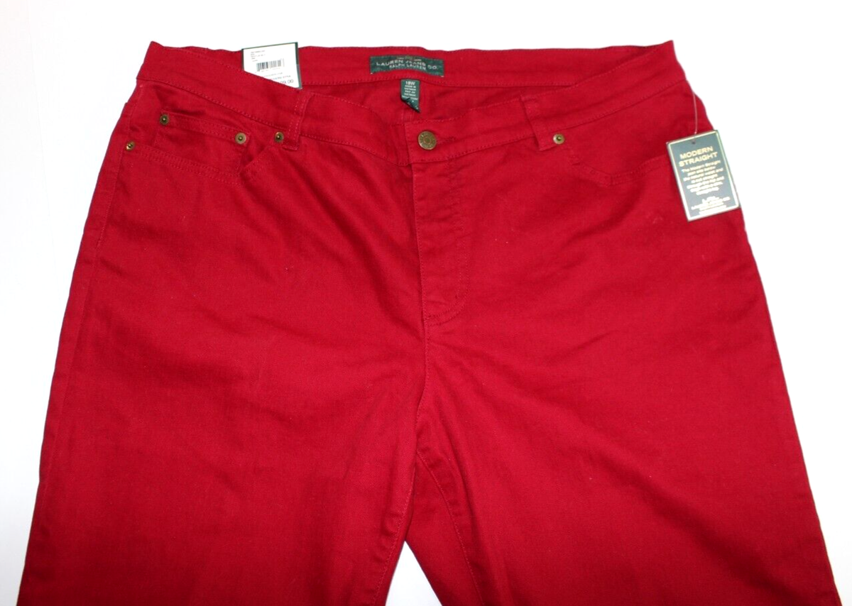 Women's LRL Lauren Jeans Co. Modern Straight Jeans Sz 18W 40 x 32