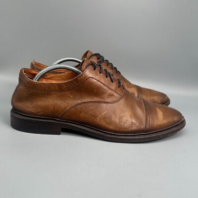 Frye Shoes Suede Paul Bal Brown Oxford Mens slip on Cap Toe size 8.5D FRYE~Paul Bal~Men main image 2