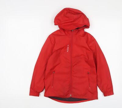 Kipsta Jungen Jacke rot Größe 5-6 Jahre Reißverschluss - Logo