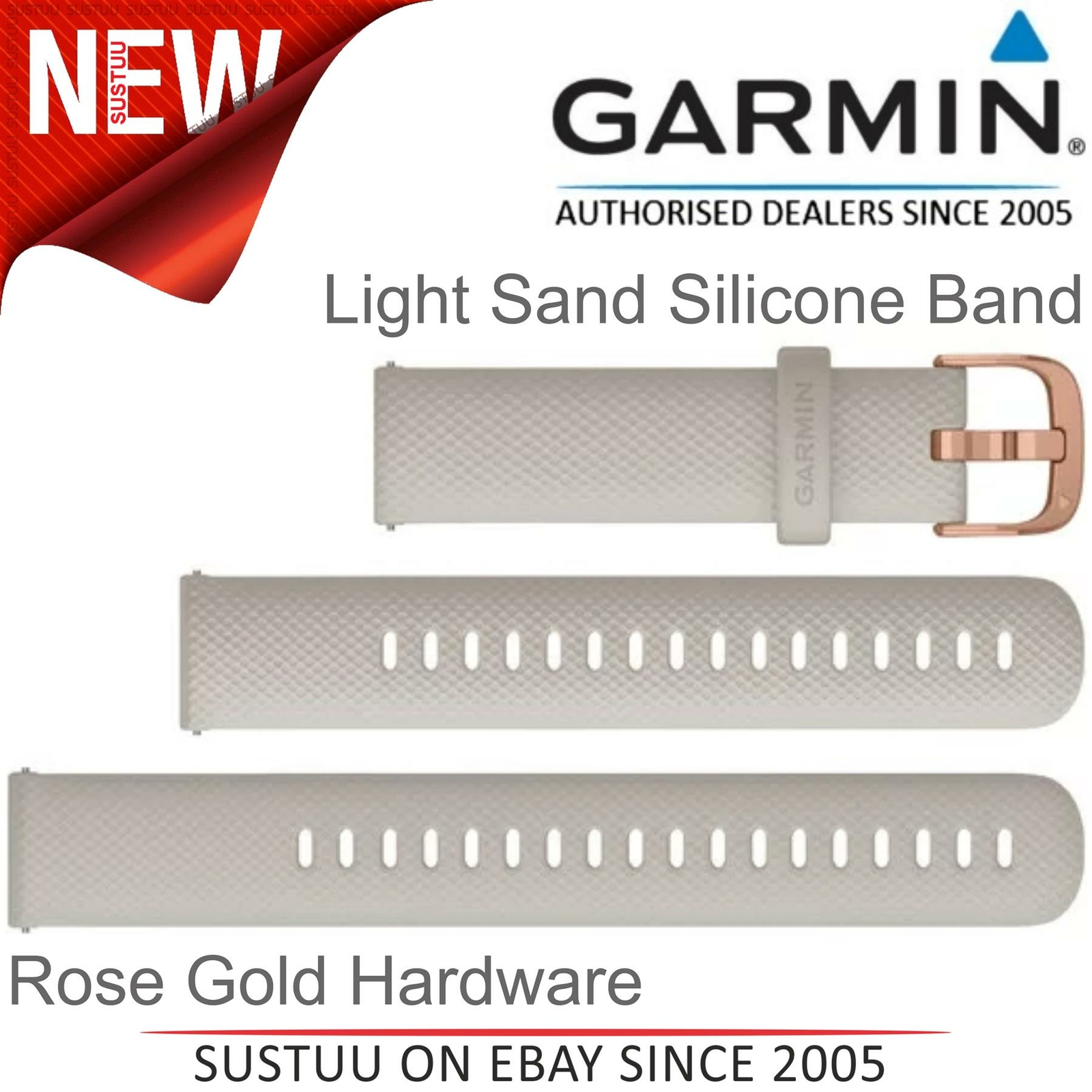 Garmin Quick Release Sand \u0026 Rose Gold Strap Bands for Vivoactive 4s  Vivomove 3s for sale online | eBay