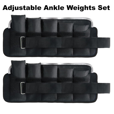 #ad Pro Adjustable Ankle Weights Set for Men amp; Women 1 Pair 10 lbs Total Weight $35.98