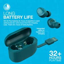 JLab - GO Air POP True Wireless In-Ear Headphones - Teal