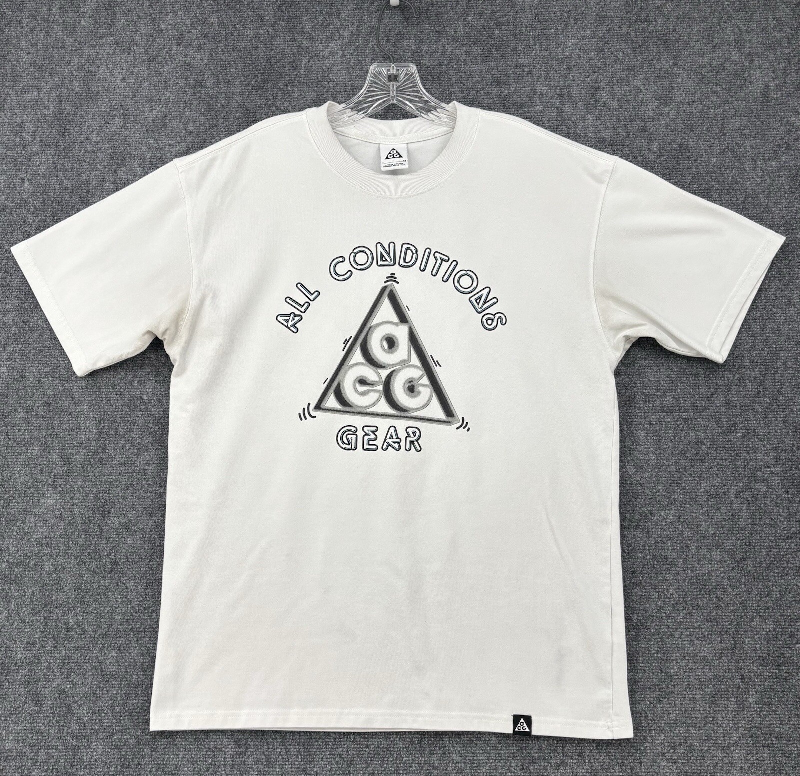 Nike ACG All Conditions Gear Hang Loose White T Shirt Men’s  S Crew Neck