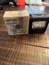 1935 GENERAL ELECTRIC LIGHT METER WITH BOX Free Shipping