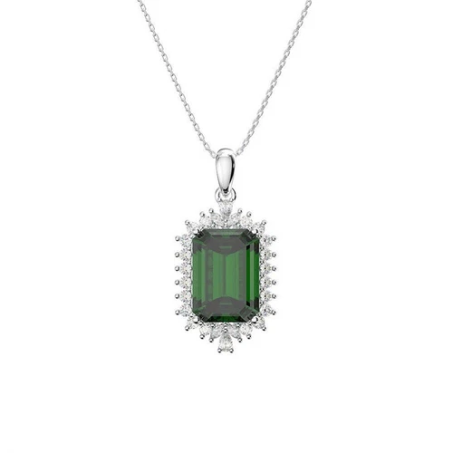 Gorgeous Wedding 925 Silver Plated Necklace Pendant Women Cubic Zircon Jewelry - Picture 8 of 39