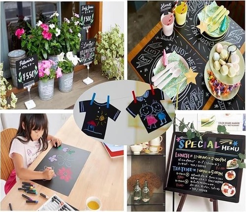 Qiytecno Magnetisches Wandtattoo für Kreidetafeln, 16" x 12" Magnetische Kreidetafel - Bild 2 von 7